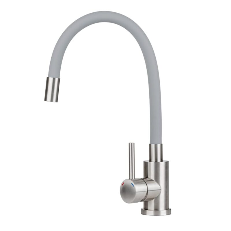 Wasserhahn Lavello Springy Küchenarmatur Spültischarmatur Küche Mischbatterie Armatur Brause Flexibel (Grau)