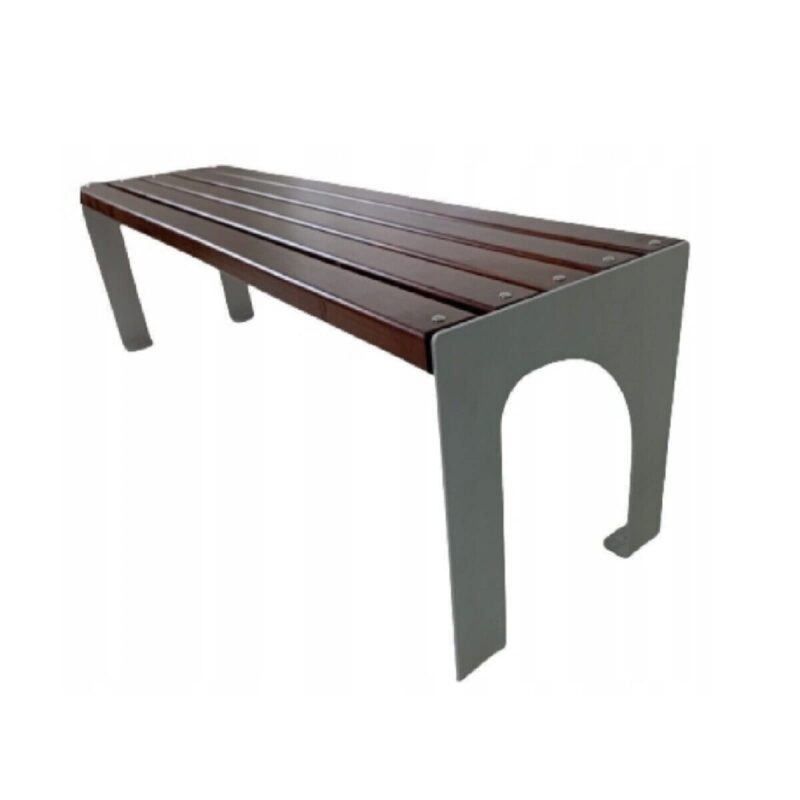 QLS Gartenbank 3-Sitzer Sitzbank Parkbank Garten Terrasse Bank Gartenmöbel Wetterfest Metall Holz aus Stahl (Libia #E09538)