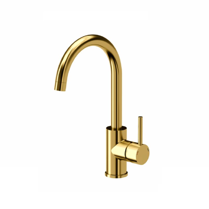 Wasserhahn Lavello Noemi Küchenarmatur Küche Mischbatterie Spültischarmatur Armatur Brause (Gold)