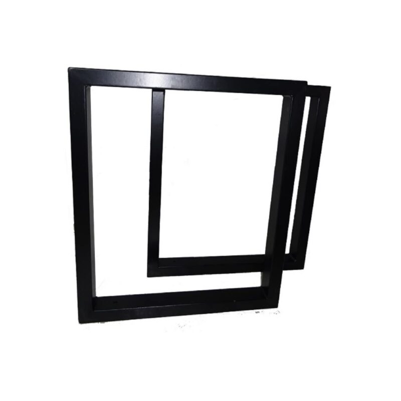 QLS Tischbeine Metall Tischgestell Gartentisch Park Tischfüße aus Stahl Schwarz 2 STK (Mailand)