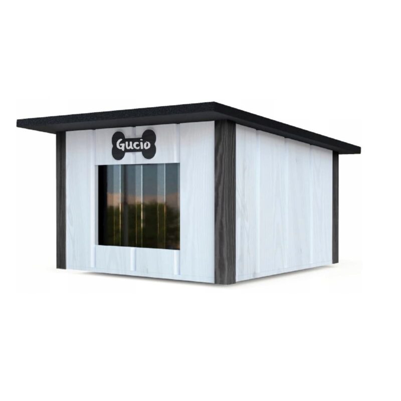 Hundehütte outdoor Isoliert Höhle Winterfest Holz Katzenhaus 57 x 48 cm Größe M (Farbe 1)