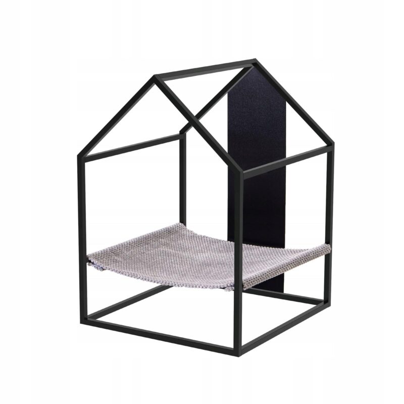 QLS Katzenhaus Hängematte Katzenbett Hängebett Katzenliege Katzenhängematte Katzenmatte Loft Stil Schwarz