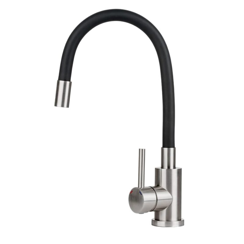 Wasserhahn Lavello Springy Küchenarmatur Spültischarmatur Küche Mischbatterie Armatur Brause Flexibel (Schwarz)