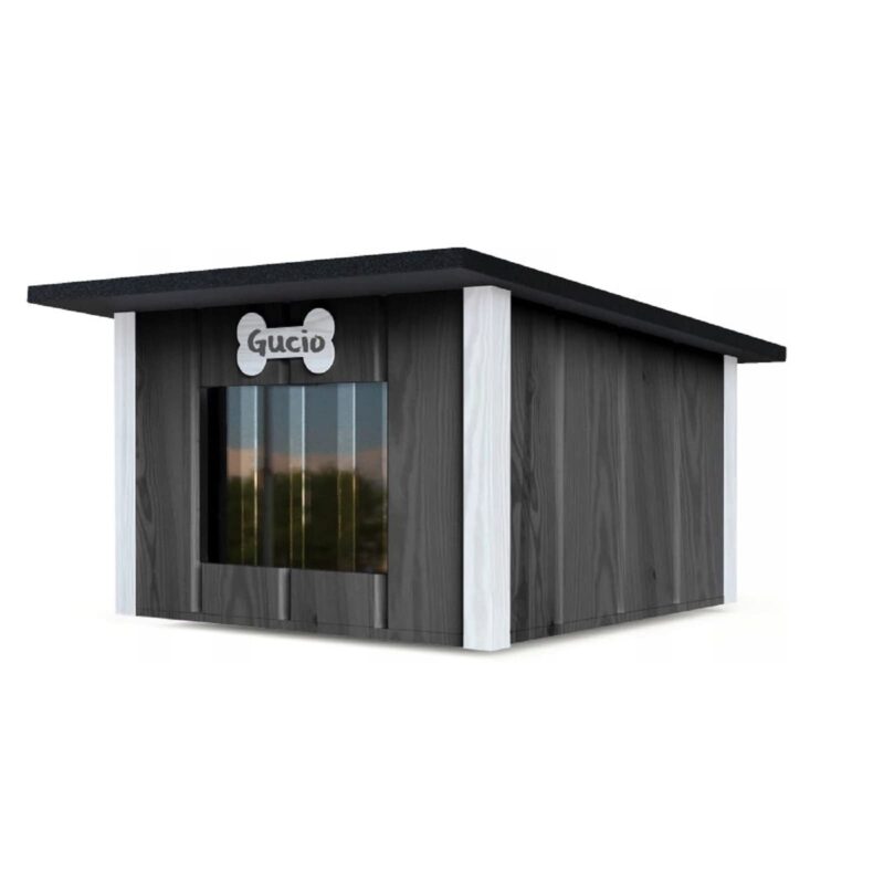 Hundehütte outdoor Isoliert Höhle Winterfest Holz Katzenhaus 57 x 48 cm Größe M (Farbe 2)