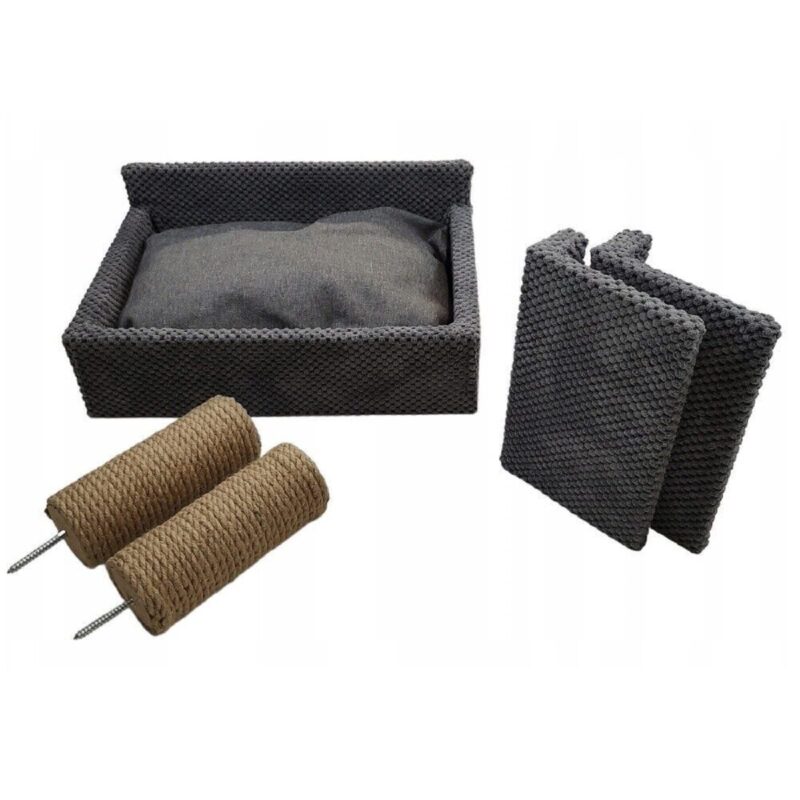 QLS Kletterwand Katzen Katzenliege Wandliege Katzenbett Regal Wandmontage Polster XS