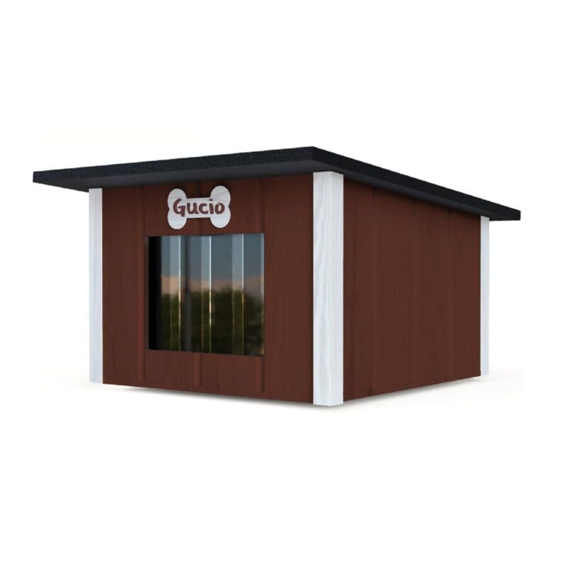 Hundehütte outdoor Isoliert Höhle Winterfest Holz Katzenhaus 57 x 48 cm Größe M (Farbe 8)