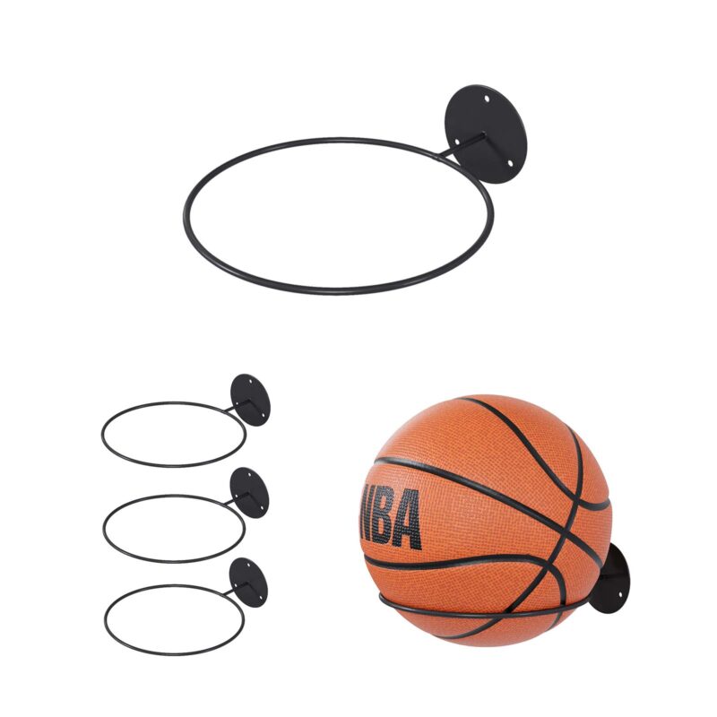 QLS Ballhalterung für Basketball Schwarz