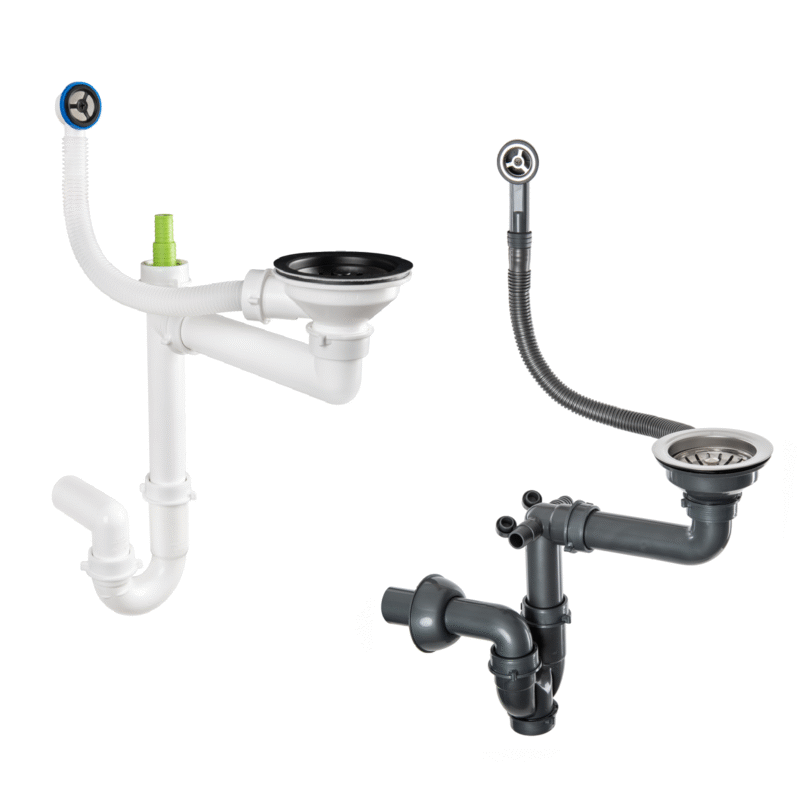 QLS Manueller Siphon für Küchenspüle