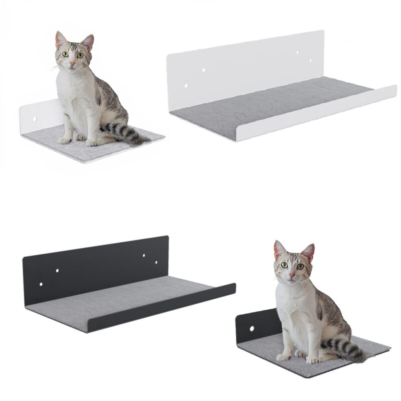 QLS Katzenregal Kletterwand mit Filz
